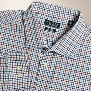 Lauren Ralph Lauren Plaid Button Down Shirt Supima Cotton Preppy Mens Size 2XL
